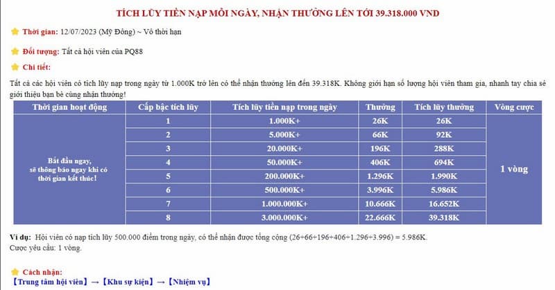 PQ88 26 khuyến mãi PQ88